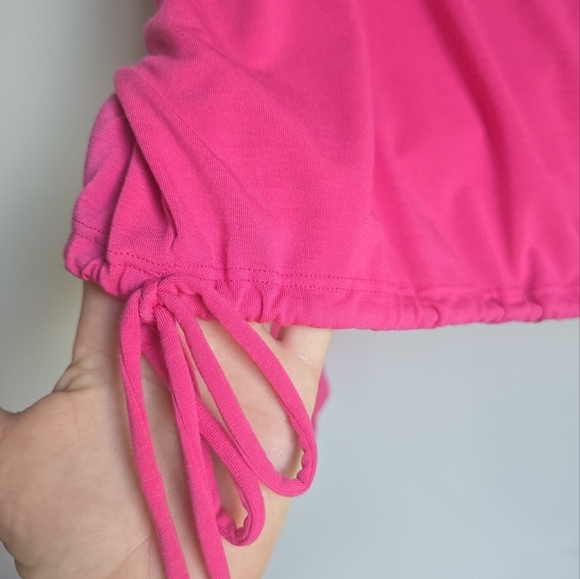 Athleta, New Cool Down Pink Long Sleeve Modal Drawstring Yoga Top Size Medium - Picture 5 of 14